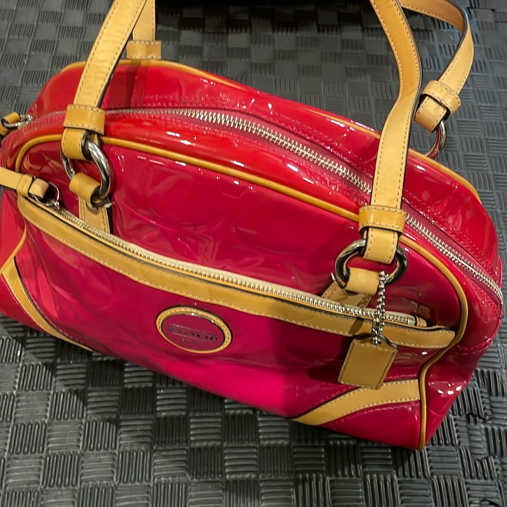 Fuchsia Pink Coach Hang bag